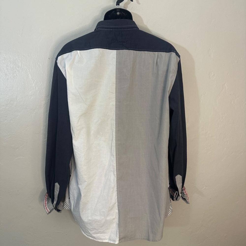 Desigual Embroidered Patchwork Button Down Xxl Ge… - image 3